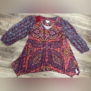 Upcycled Repaired Maeve by Anthropologie Marielle Boho Shirt Top M L